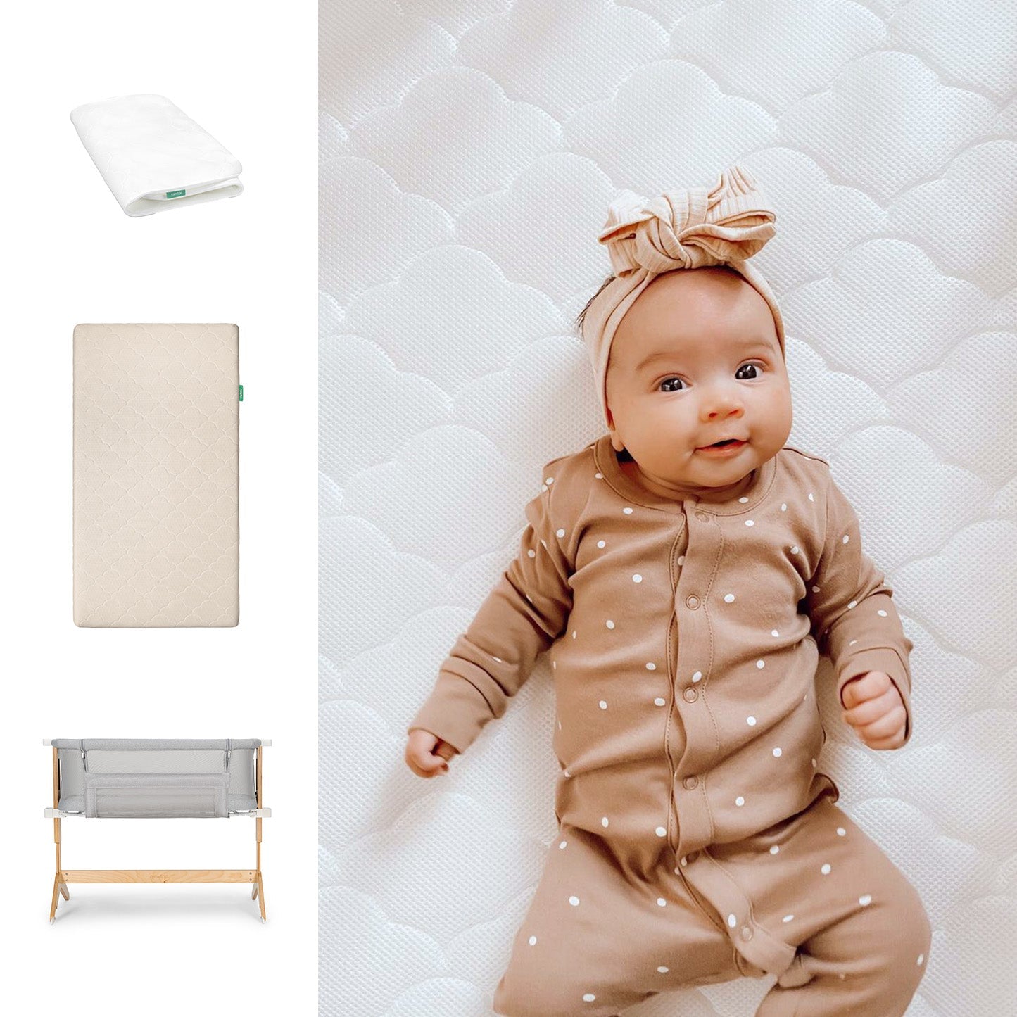 Bedside Sleeper, Original Crib Mattress + Waterproof Pad