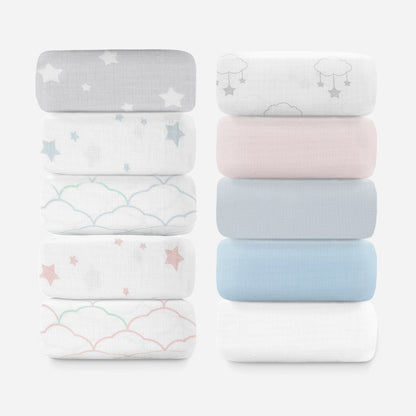 Breathable Organic Fitted Mini Crib Sheets