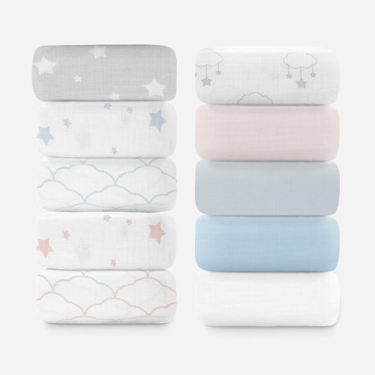 Breathable Organic Fitted Mini Crib Sheets
