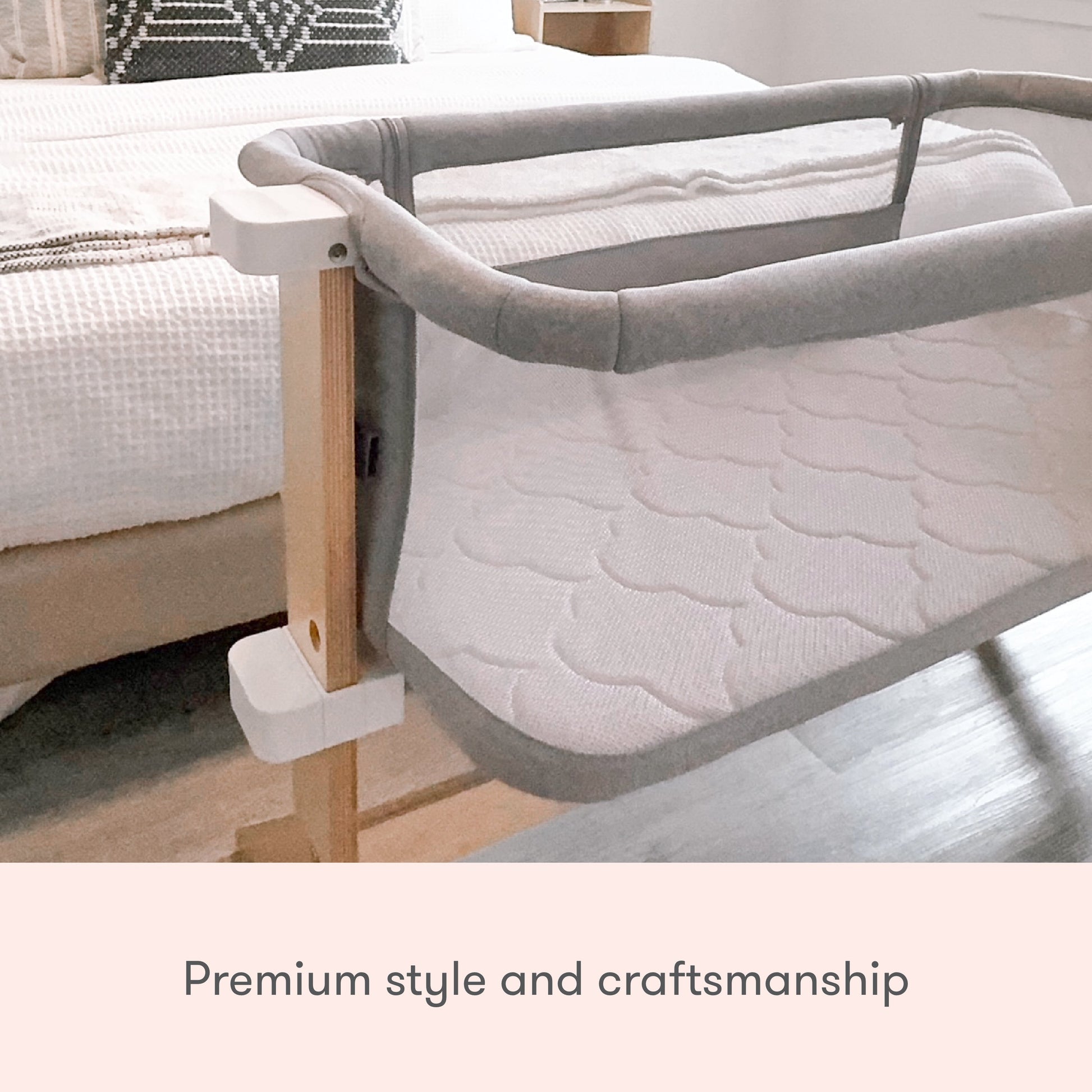 Bassinet & Bedside Sleeper + Waterproof Mattress