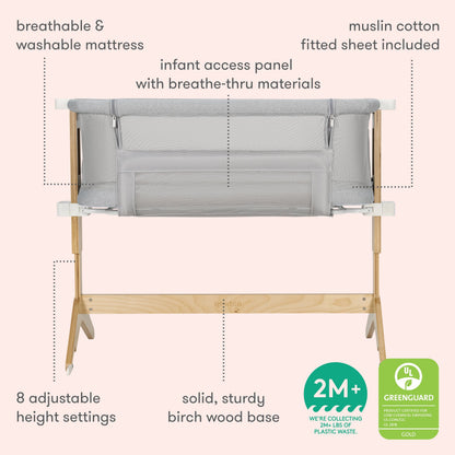 Bassinet & Bedside Sleeper + Original Crib Mattress