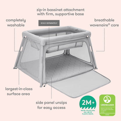Bassinet & Bedside Sleeper + Deluxe Travel Crib