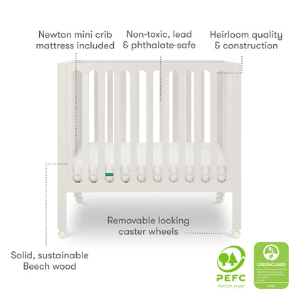 Newton Galileo Mini Crib with Newton Mattress
