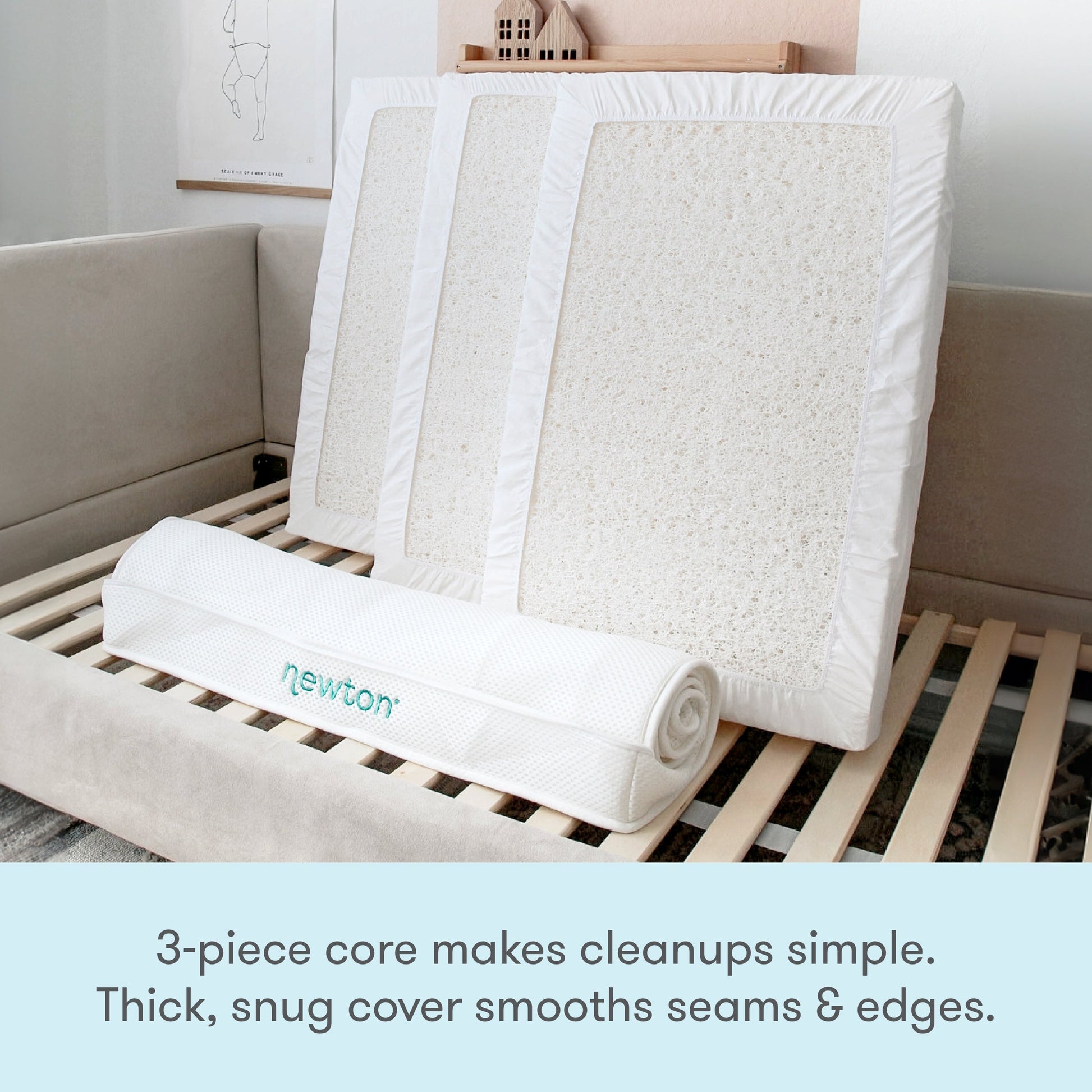 Kids' Twin Mattress + Waterproof Organic Mattress Pad