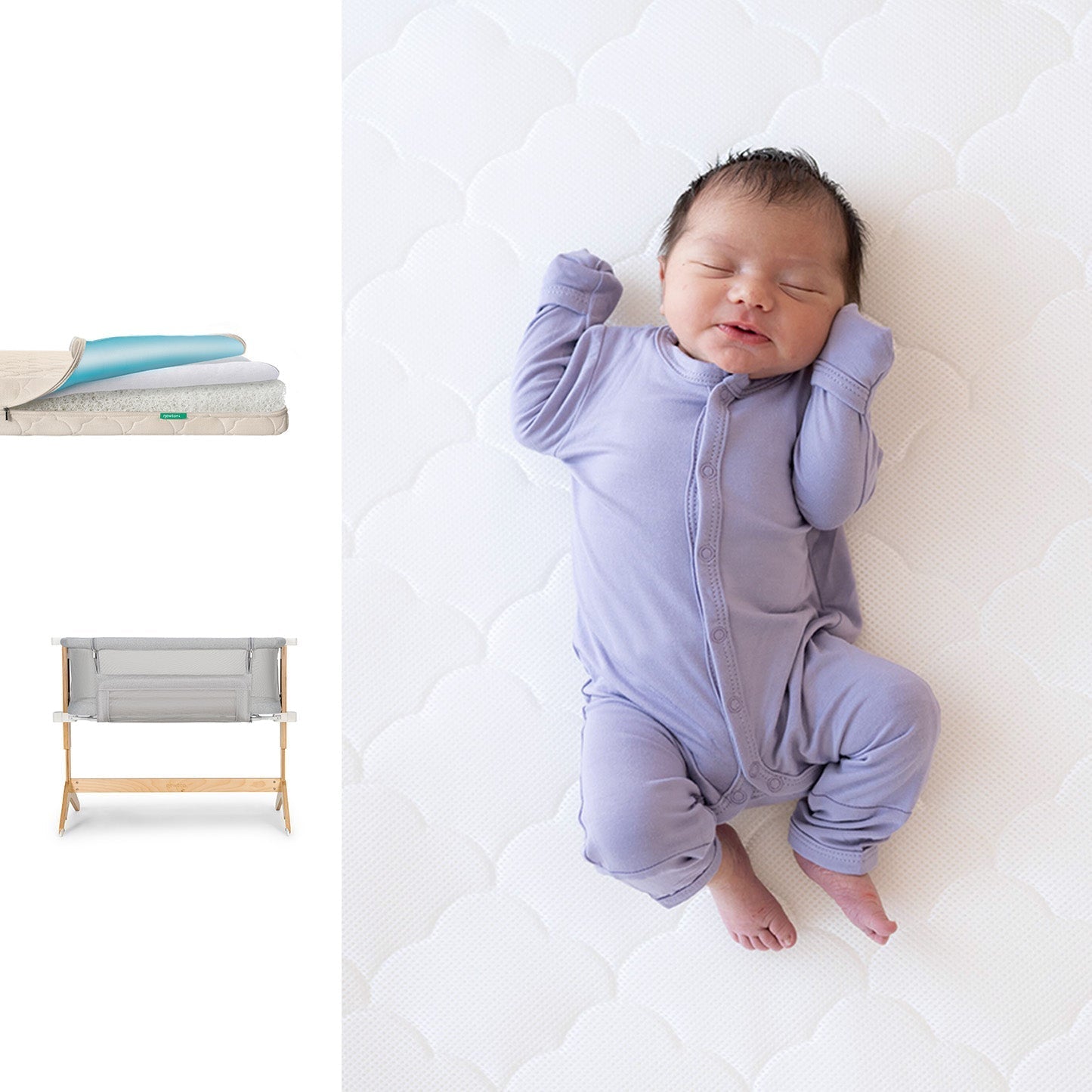 Bassinet & Bedside Sleeper + Waterproof Mattress
