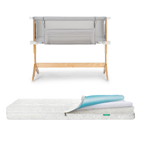 Bassinet & Bedside Sleeper + Waterproof Mattress