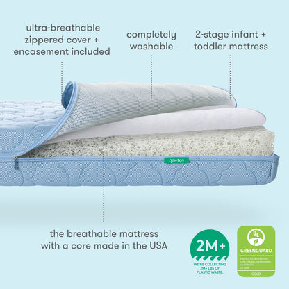Bedside Sleeper, Original Crib Mattress + Waterproof Pad
