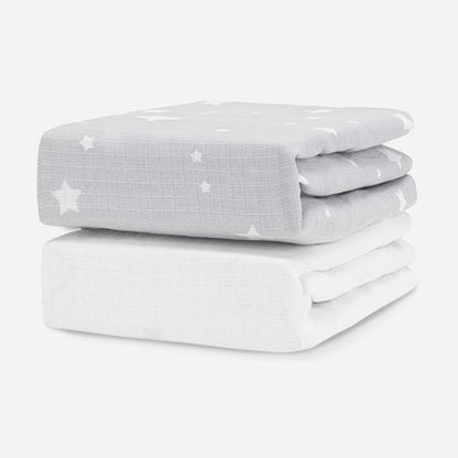 Breathable Organic Fitted Mini Crib Sheets